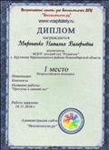 Диплом за 1 место Всероссийского конкурса сайта "Воспитателю.ру" 2016 Диплом за 1 место Всероссийского конкурса сайта "Воспитателю.ру" 2016